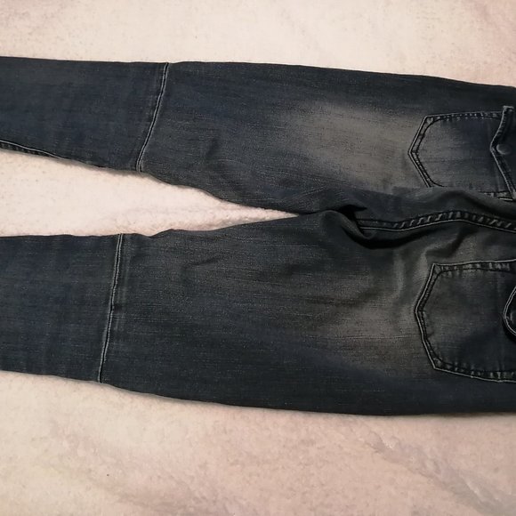 Moto-style jeans, size 7/8, distressed wash - Picture 10 of 10